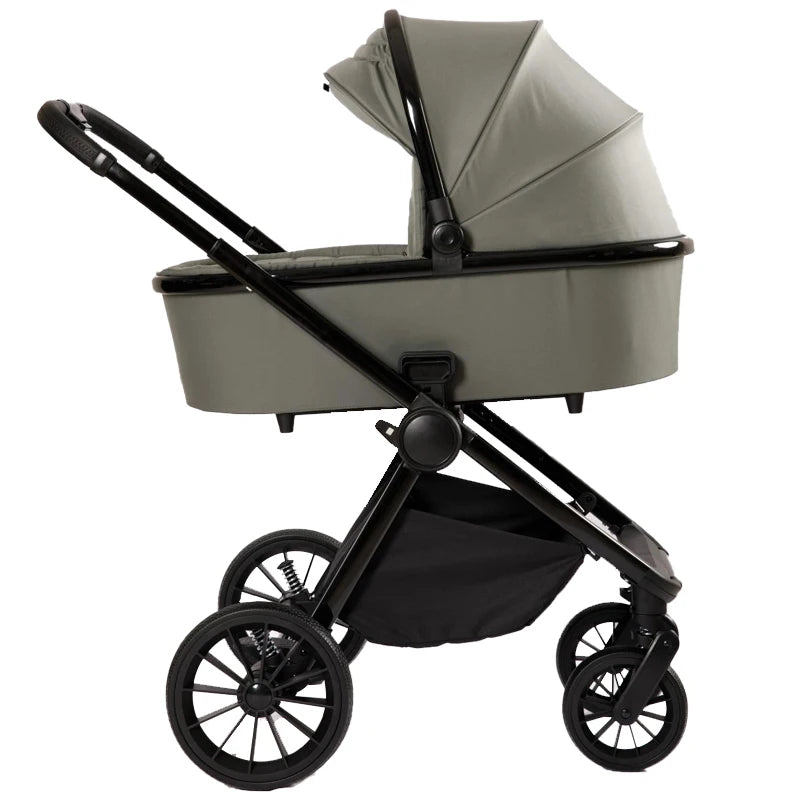 JMT-105290 Versatile Foldable 3-in-1 Baby Stroller with PU Linen Fabric for Ages 3+