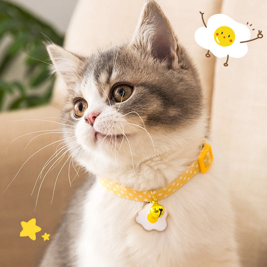 JMT-105802 Adjustable Cat Collar with Bell Pendant and Bow Tie for Small Dogs and Pets