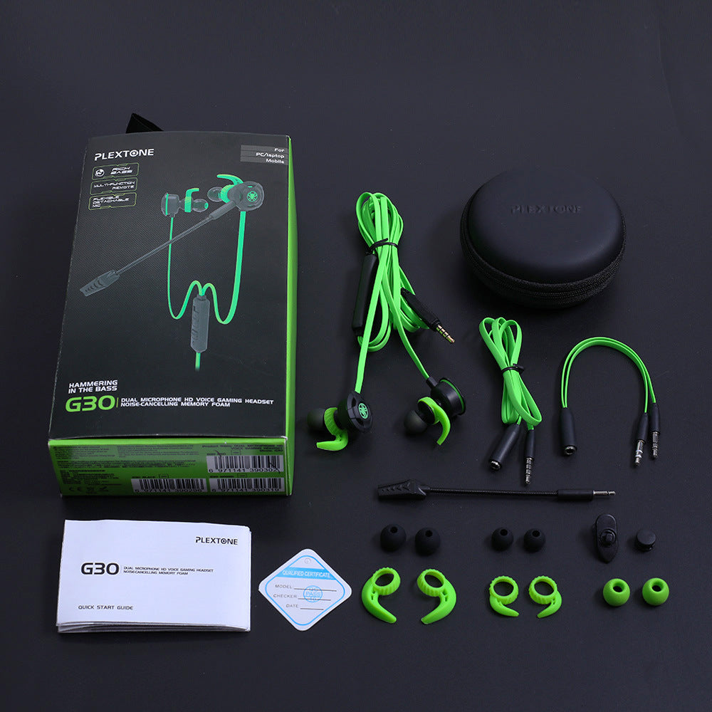 JMT-105802 Wired In-Ear Gaming Headset with Microphone - Comfortable Silicone Earplugs for E-Sports and Music