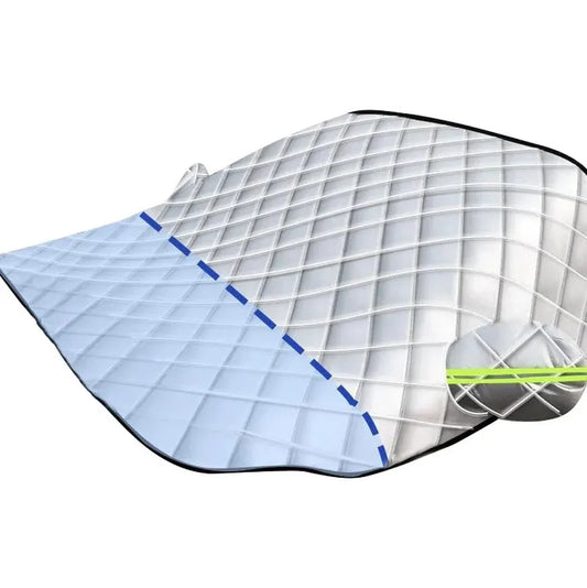 JMT-105930 Universal Waterproof Windshield Snow Shade & Sunshade Protector for Cars, Foldable Front Window Cover
