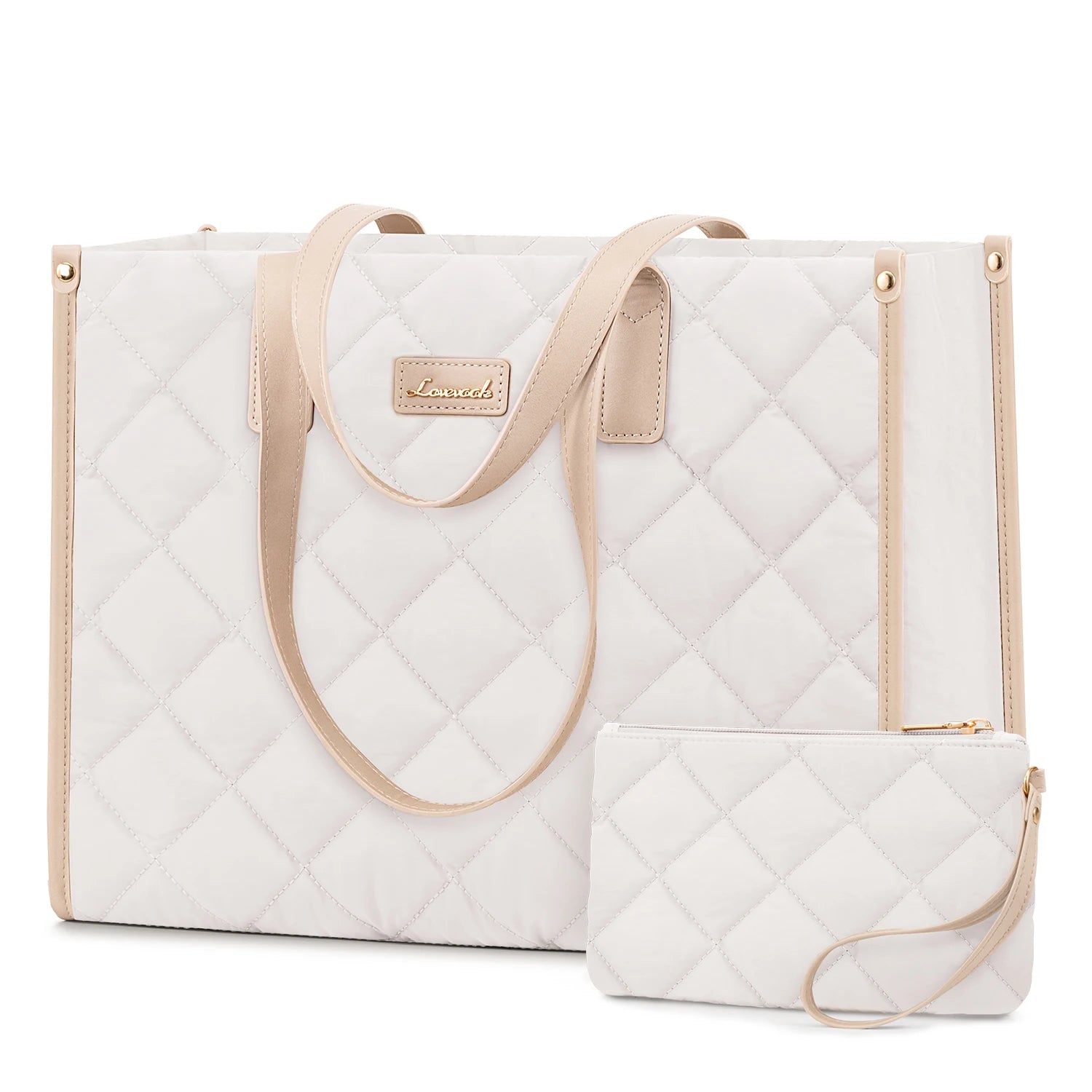 JMT-106122 Quilted Large Tote Hand Bag for Work and School – Versatile Laptop Purse for Office Use