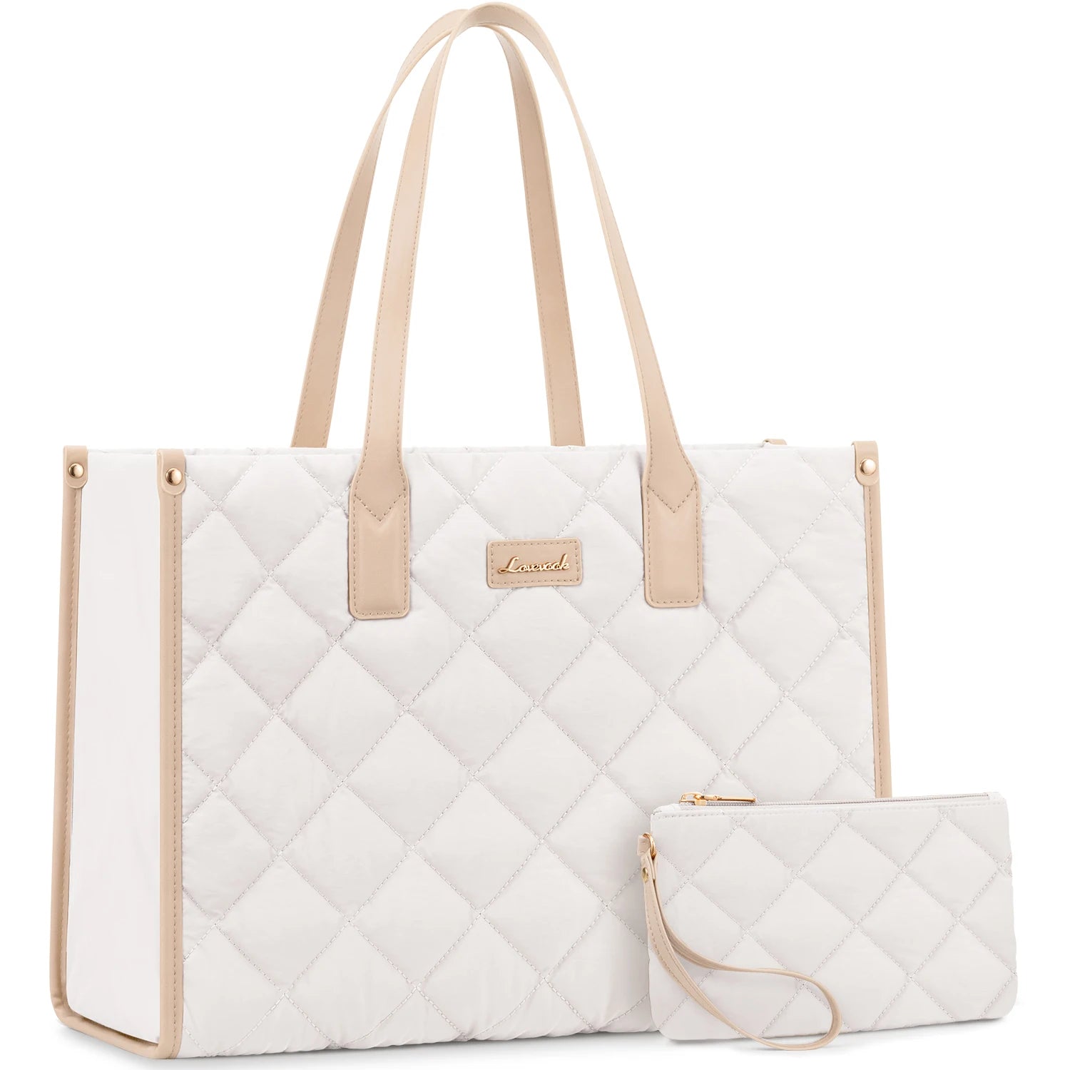 JMT-106122 Quilted Large Tote Hand Bag for Work and School – Versatile Laptop Purse for Office Use