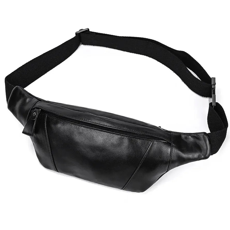 JMT-106186 Genuine Leather Crossbody Chest Bag in Brown Vintage Cowhide for Men and Women