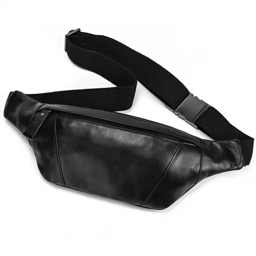 JMT-106186 Genuine Leather Crossbody Chest Bag in Brown Vintage Cowhide for Men and Women