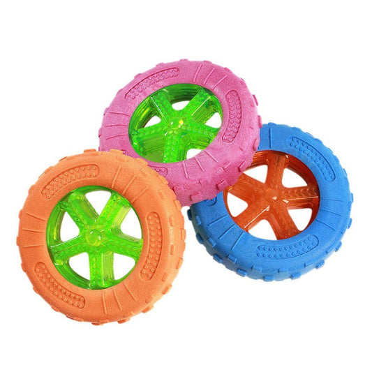 JMT-106442 Durable Blue TPR Dog Training Toy with Teeth Cleaning Function and Interactive Features