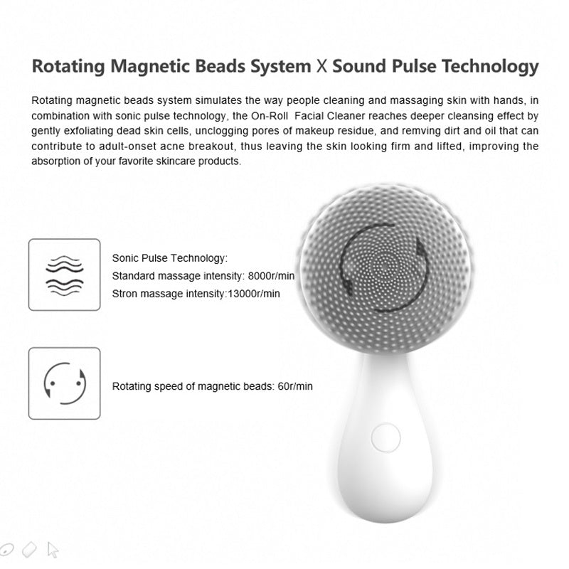 JMT-106442 Magnetic Beads Silicone Facial Cleansing Tool for Deep Skin Cleanse and Blackhead Removal