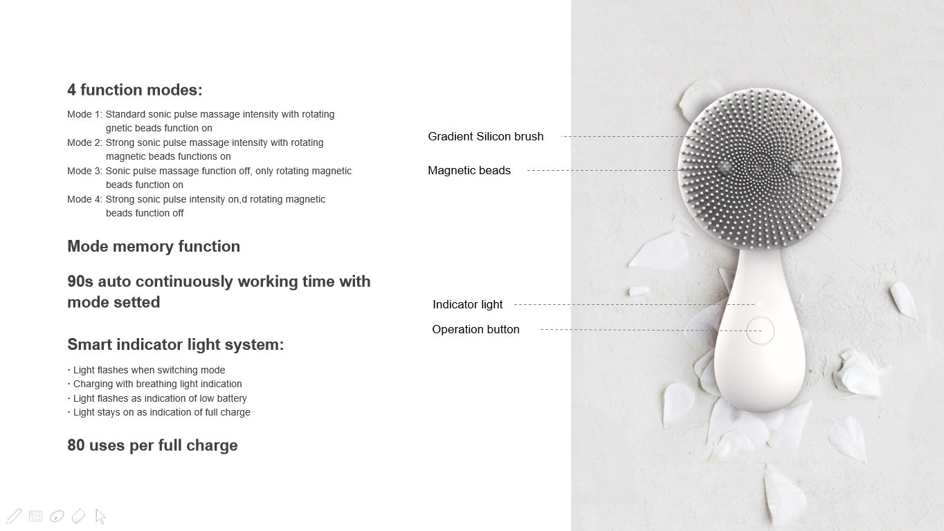 JMT-106442 Magnetic Beads Silicone Facial Cleansing Tool for Deep Skin Cleanse and Blackhead Removal