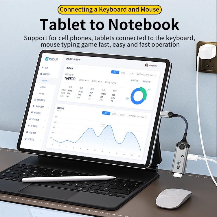 JMT-106954 USB-C to USB 3.0 OTG Adapter for High-Speed Data Transfer and Charging