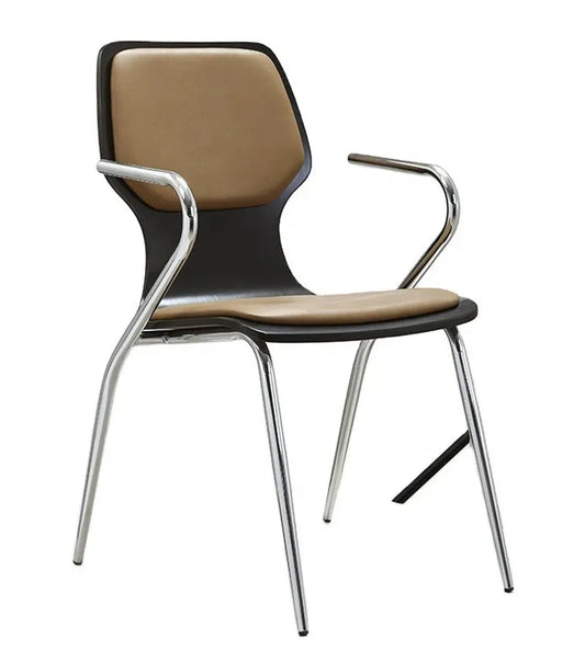 JMT-107210 Bentwood Plywood Armchair with Chrome Feet and Solid Wood Seat