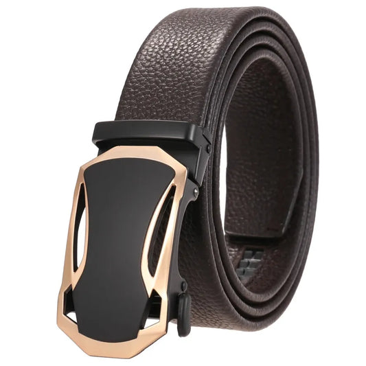 JMT-107210 Men's Automatic Ratchet Belt - Custom Fit Fashion Accessory with Adjustable Sizing