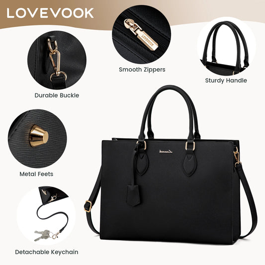 JMT-107274 Oversized PU Leather Tote Bag with Large Capacity for Office and Laptop Use