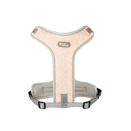 JMT-107786 Adjustable Nylon Dog Chest Strap - Available in Pink Marble, Passionate Red, Cosmic Adventurer, Black Carbon Molecule, and Vitality Powder; Sizes S to XL
