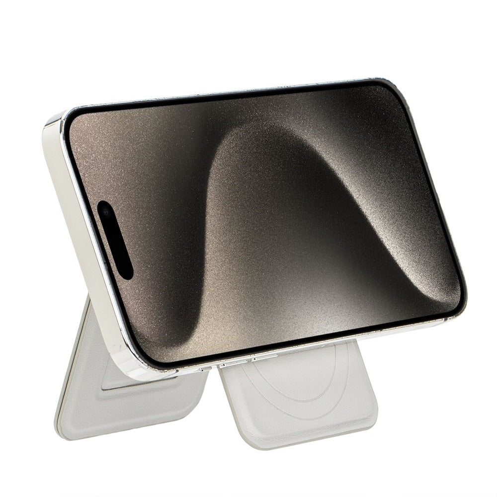 JMT-107786 MagSafe PU Magnetic Card Holder with Rotating Folding Bracket - Urban Simplicity Design