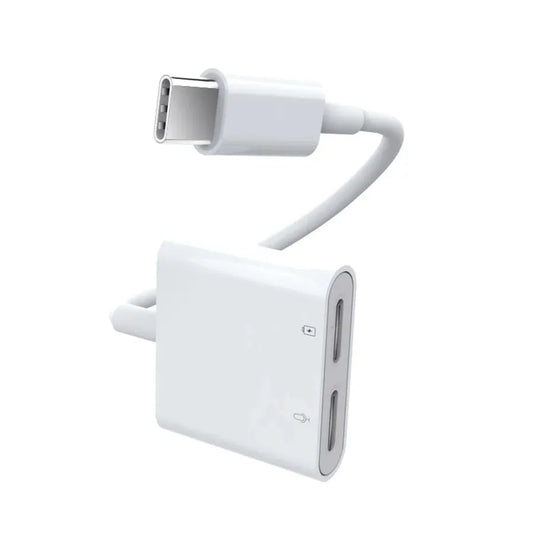 JMT-108106 2 in 1 USB C Audio and Charge Adapter Splitter for Type-C Devices and iPhone 15