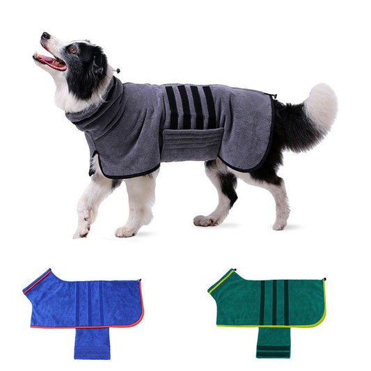 JMT-108234 Adjustable Dog Bathrobe and Cat Drying Towel for Optimal Water Absorption, Suitable for Small to Large Pets