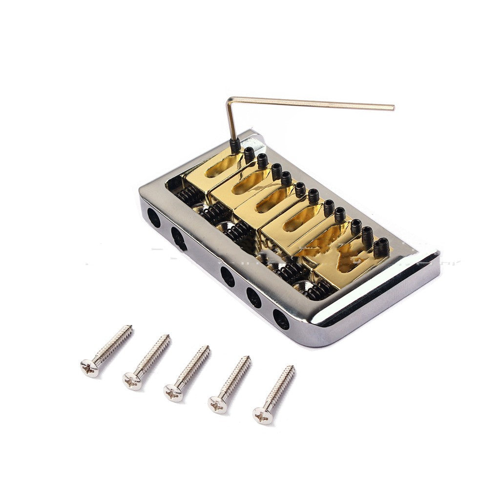 JMT-108490 Six String Guitar Bridge with Silver Brass Saddle