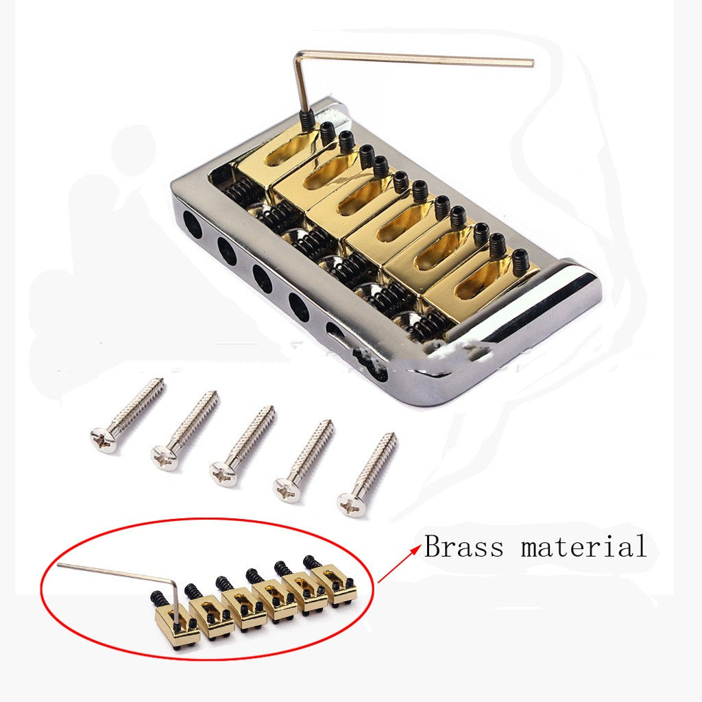 JMT-108490 Six String Guitar Bridge with Silver Brass Saddle