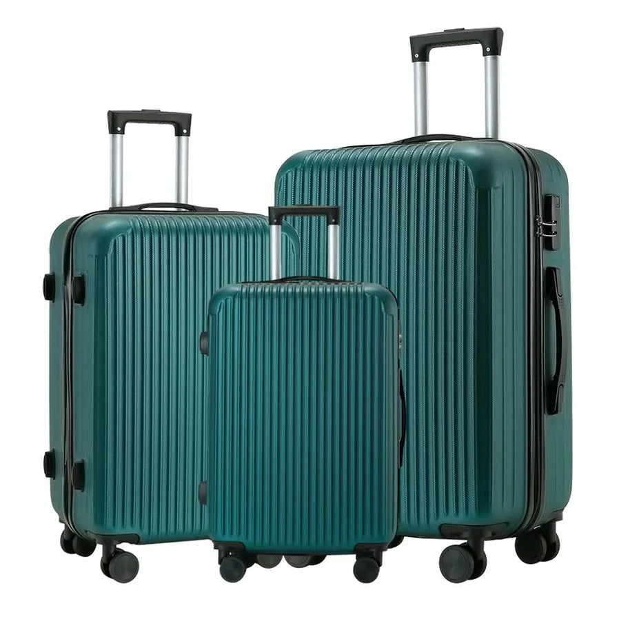 JMT-108490 Three-Piece Lightweight Waterproof Luggage Set - 20/24/28 Inch Large Capacity Suitcases with Soft Handle