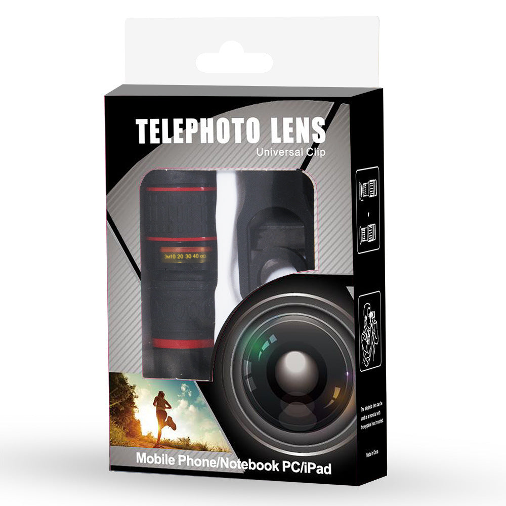 JMT-108618 20x Cell Phone Telescope with Multi-Layer Coated Optical Glass and Universal Clip