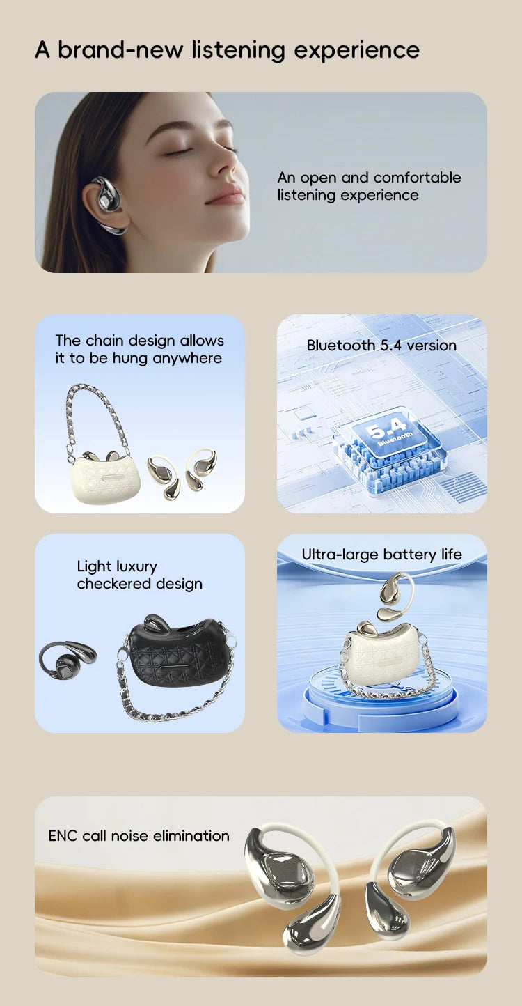 JMT-108618 Wireless Bone Conduction Earbud Headphones with Open Earhook Design for Sports - Model YX46 2025