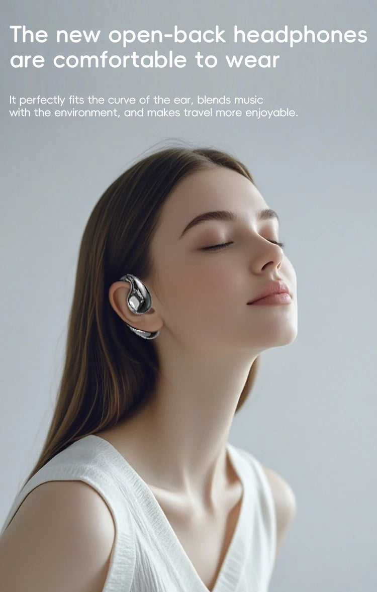 JMT-108618 Wireless Bone Conduction Earbud Headphones with Open Earhook Design for Sports - Model YX46 2025
