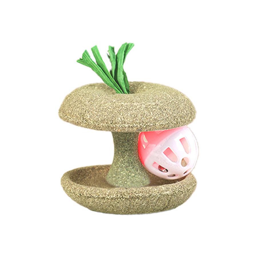 JMT-108746 Catnip Bell Toy for Cats - Edible, Dental Cleaning, Soft Material with Corn Husks