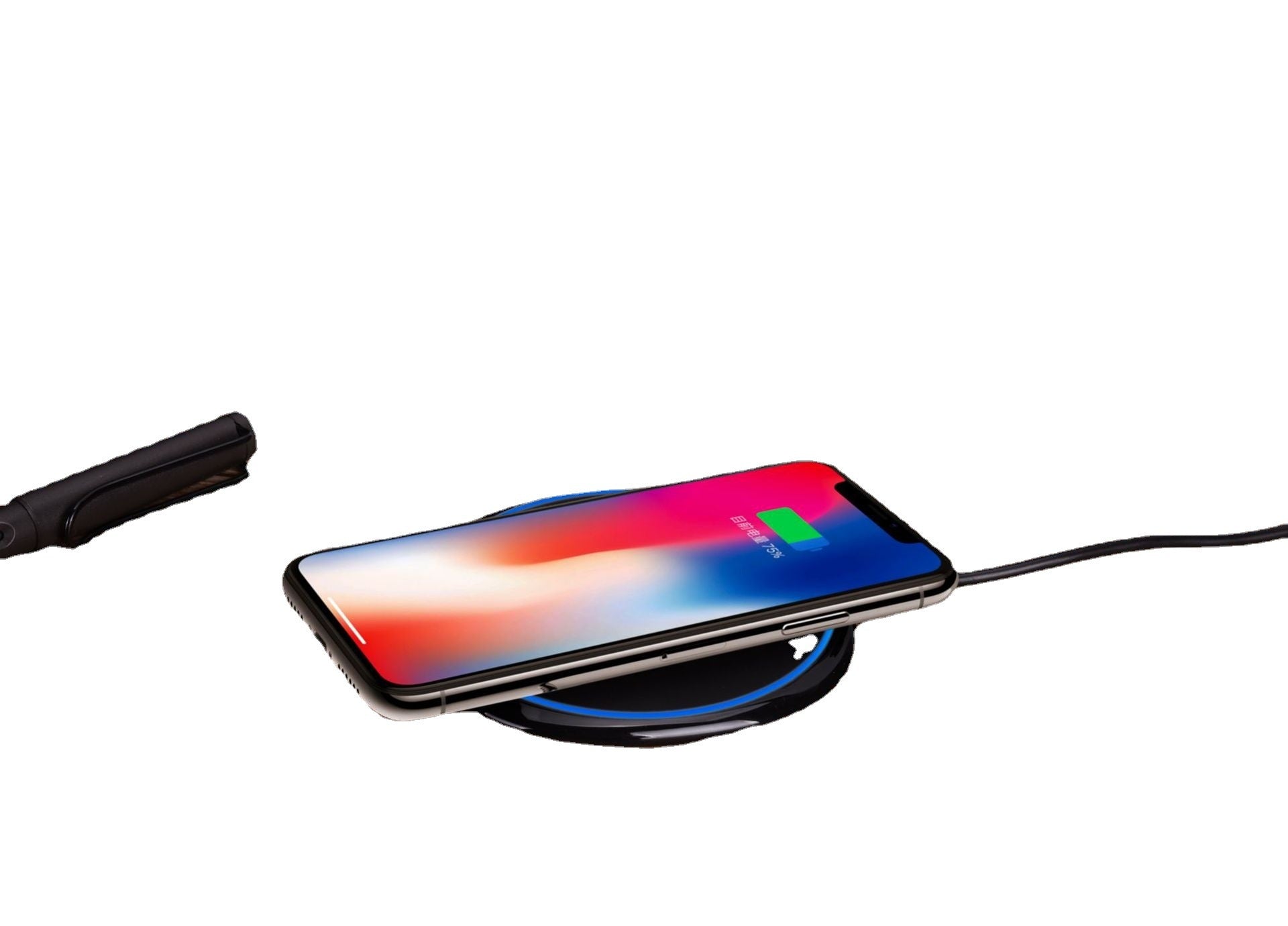 JMT-108938 15W Fast Wireless Charger with Glossy Flat Surface for Apple and Huawei Phones