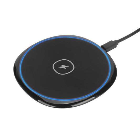 JMT-108938 15W Fast Wireless Charger with Glossy Flat Surface for Apple and Huawei Phones