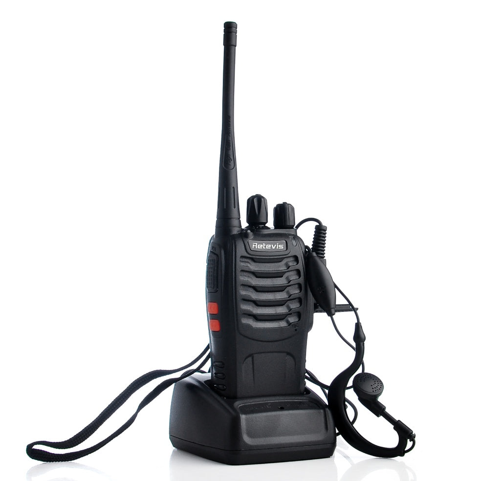 JMT-108938 Civil H777 Walkie Talkie with Single Frequency UHF 400-470MHz, Black, 1000mAh Battery