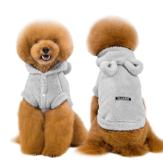 JMT-109514 Small Dog Cozy Warm Cartoon Clothing - Double-Sided Velvet Fabric in Sizes S-2XL