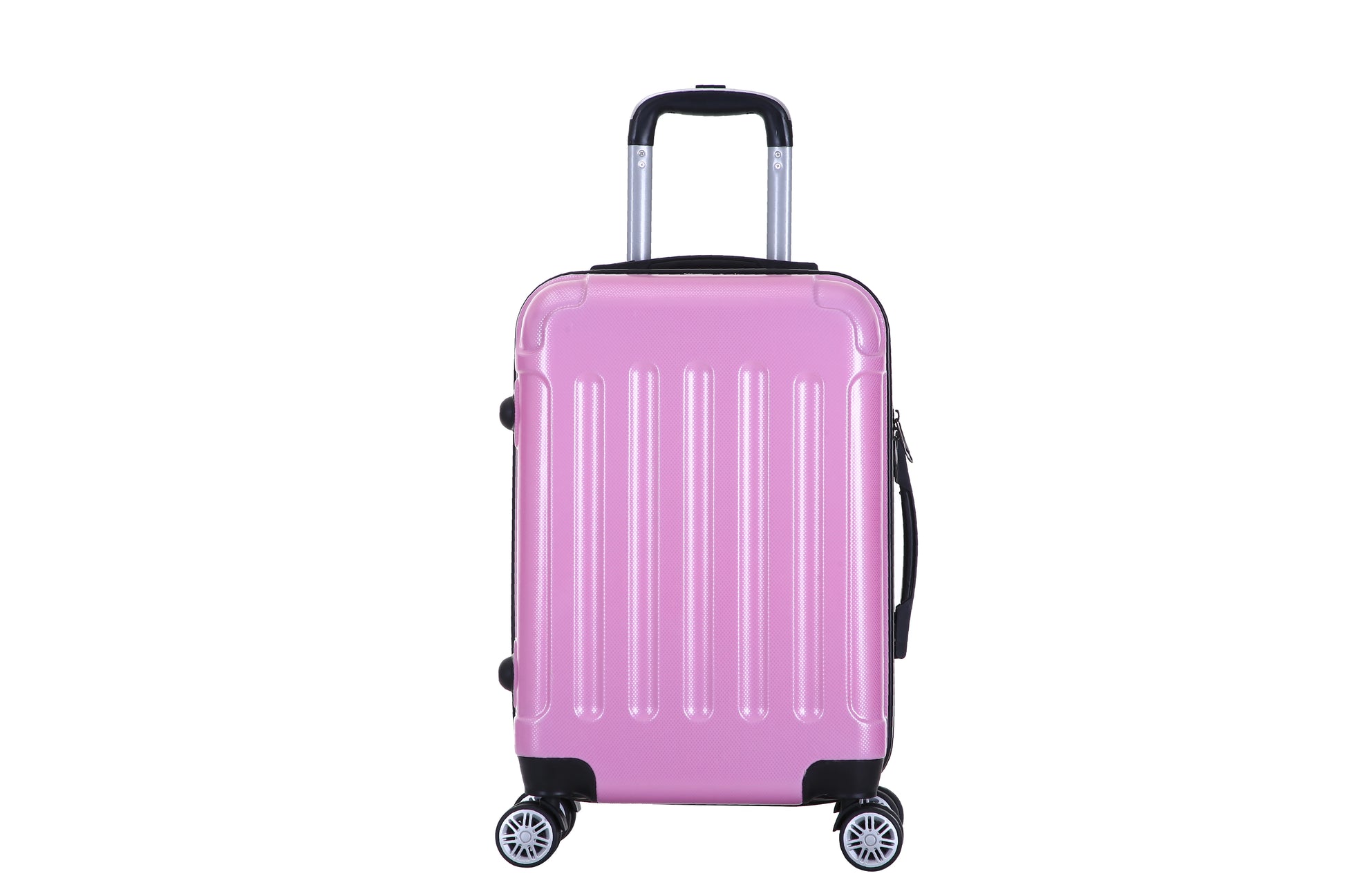 JMT-109642 3-Piece Trolley Suitcase Set - White Travel Luggage with 4 Wheels, ABS+PC Material