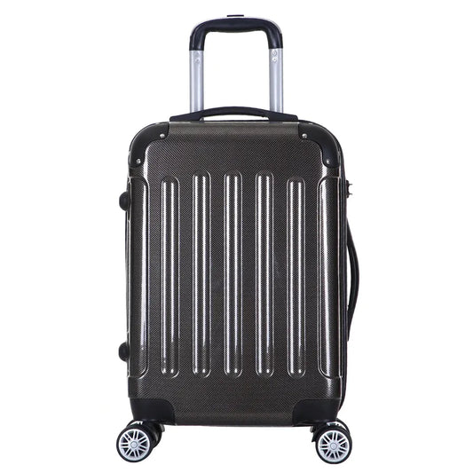 JMT-109642 3-Piece Trolley Suitcase Set - White Travel Luggage with 4 Wheels, ABS+PC Material