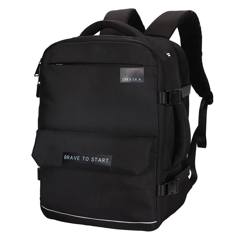 JMT-109770 Waterproof Nylon Laptop Backpack with USB Charging Port and Large Capacity for Students