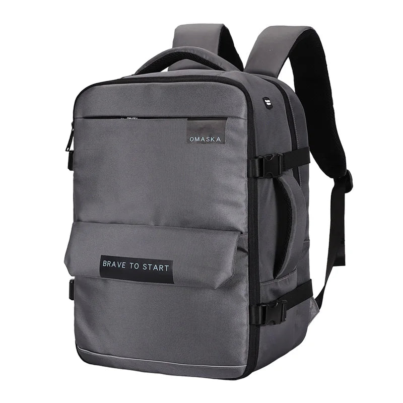 JMT-109770 Waterproof Nylon Laptop Backpack with USB Charging Port and Large Capacity for Students