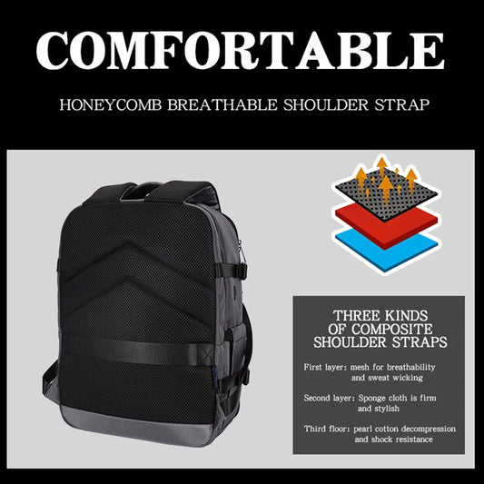 JMT-109770 Waterproof Nylon Laptop Backpack with USB Charging Port and Large Capacity for Students