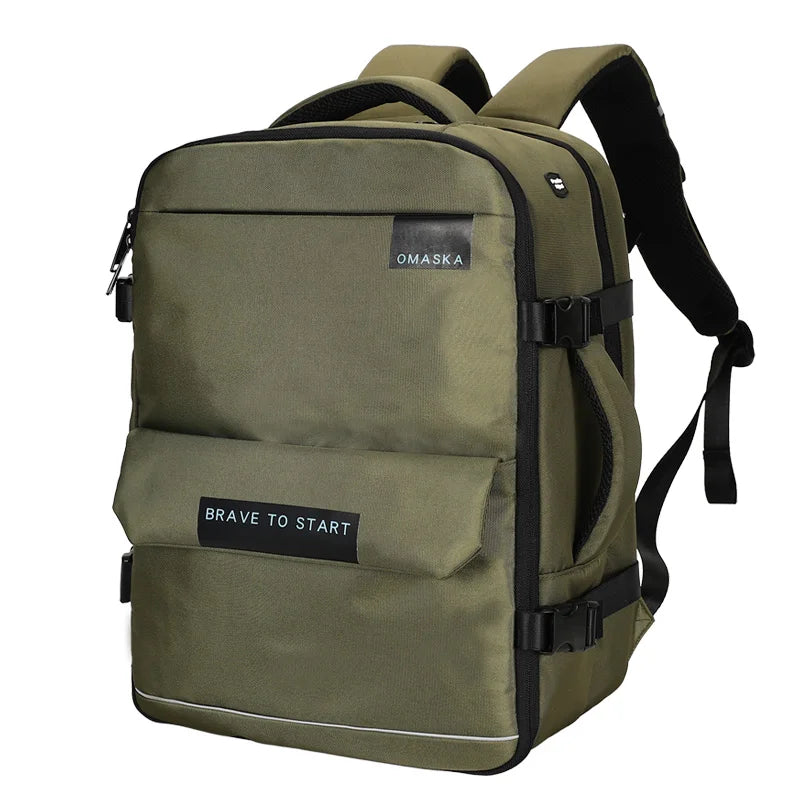JMT-109770 Waterproof Nylon Laptop Backpack with USB Charging Port and Large Capacity for Students