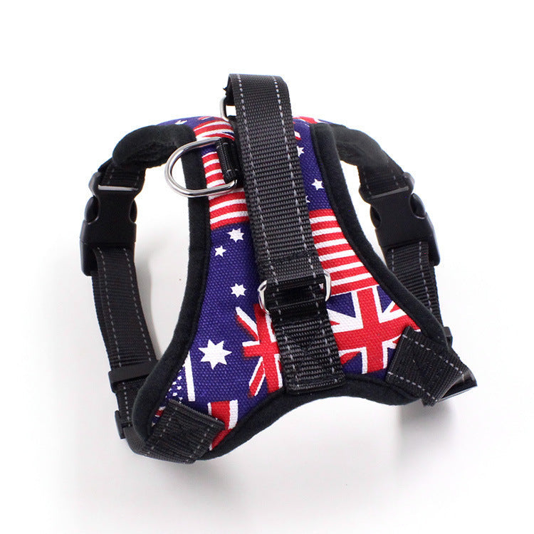 JMT-110090 Adjustable Nylon Pet Harness with Reflective Design for Dogs and Cats