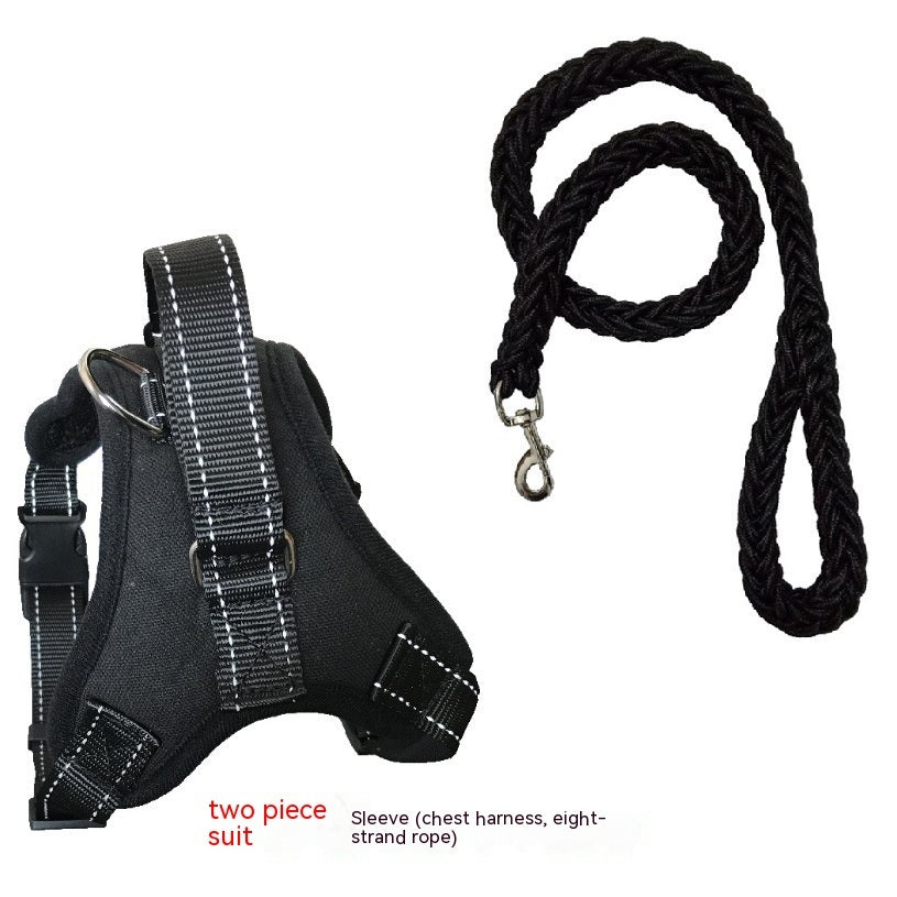 JMT-110090 Adjustable Nylon Pet Harness with Reflective Design for Dogs and Cats
