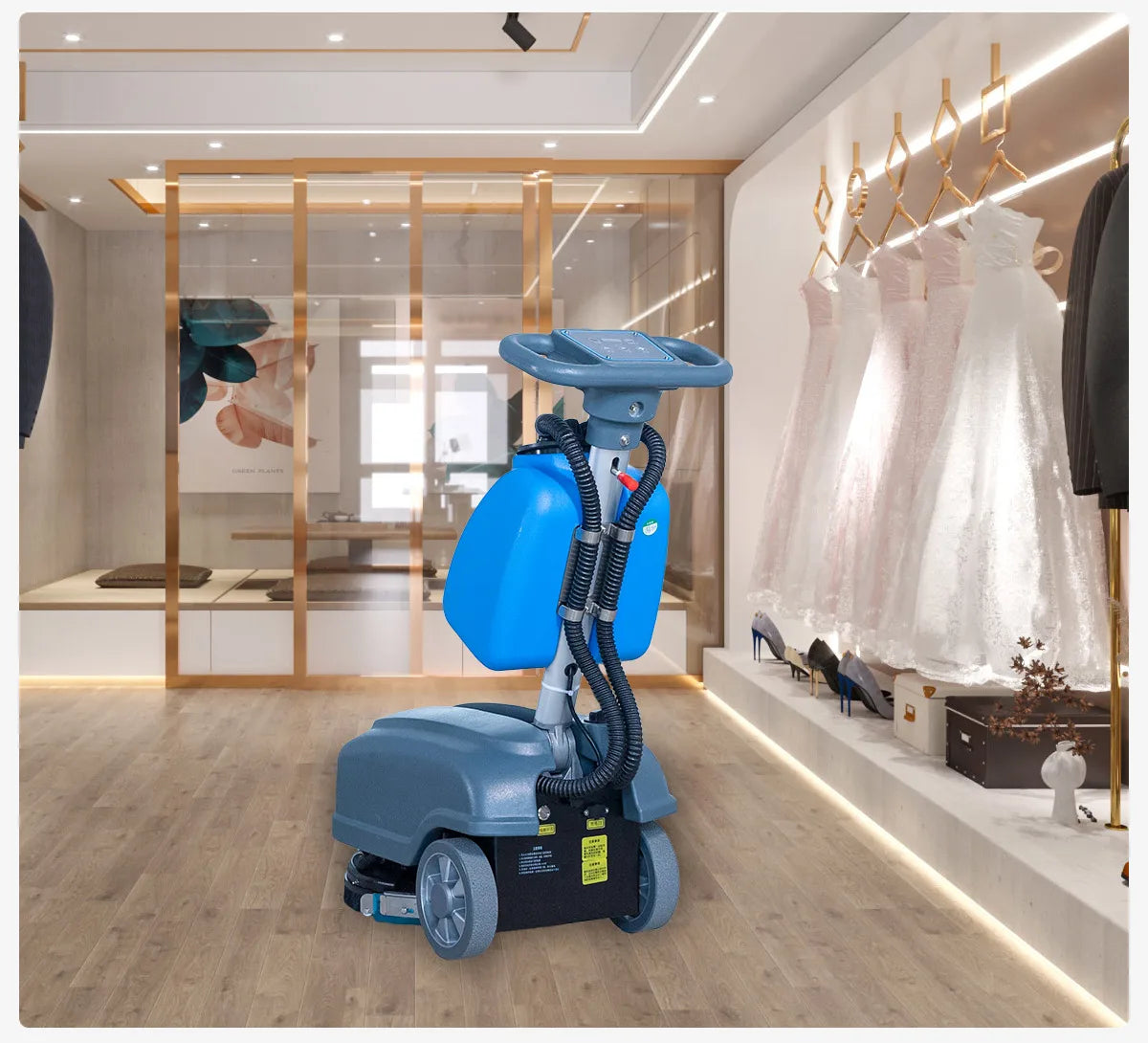 JMT-110218 Battery-Powered Handheld Floor Scrubber and Dryer - Model KR-XS15D