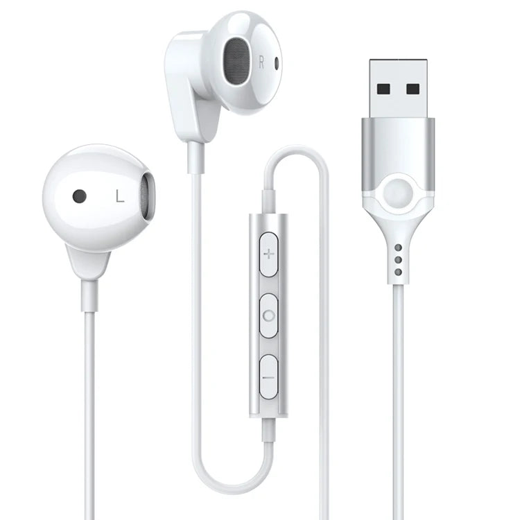 JMT-110410 USB Wired Gaming Headphones with 2.3M Cable, Built-in Microphone and Volume Control