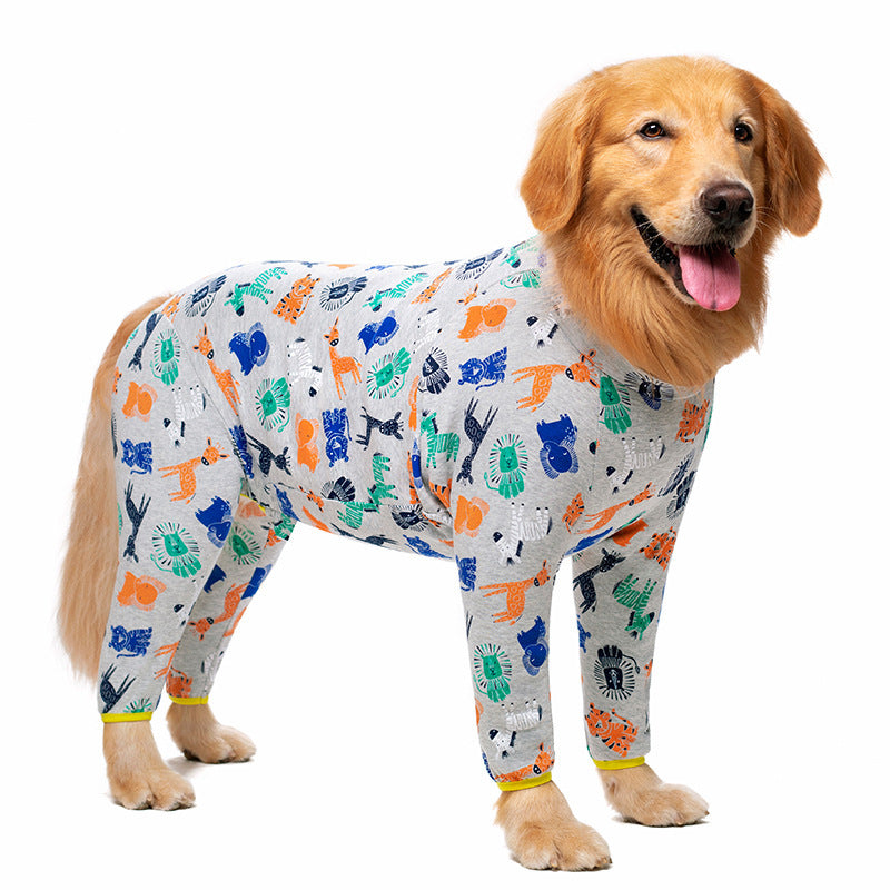 JMT-110538 Pet Cotton Printed Four-Legged Shirt in Various Sizes