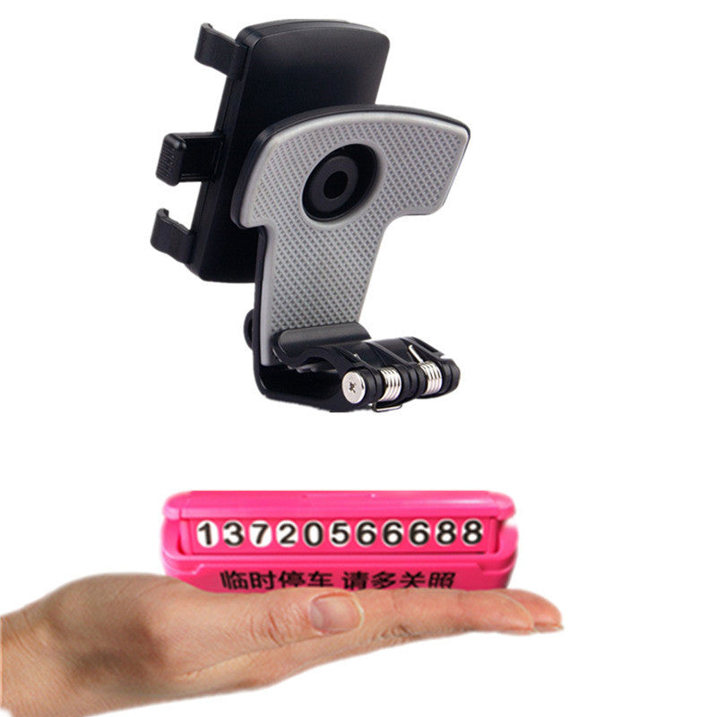 JMT-110602 Car Sun Visor Multifunctional Mobile Phone Holder - ABS Clip for Instrument Panel and Rear View Mirror
