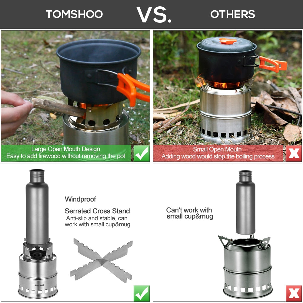 JMT-110602 Compact Portable Windproof Wood Burning Stove