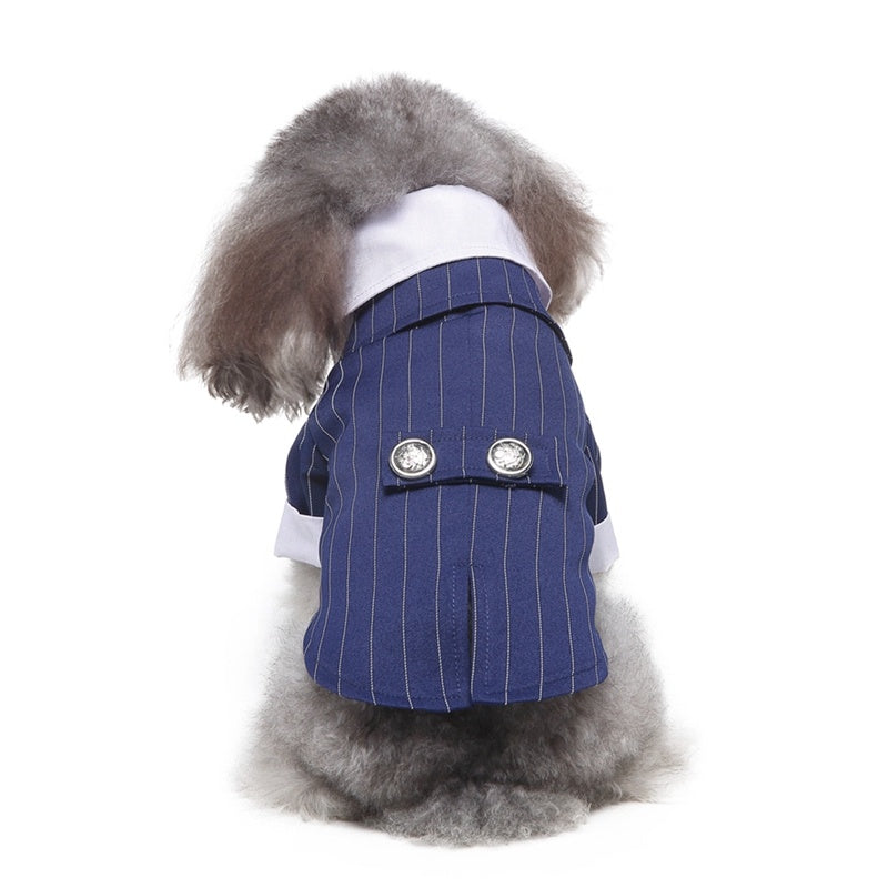 JMT-110666 Stylish Dog Tuxedo Dress for Weddings and Special Occasions, Polyester Cotton - Sizes S, M, L, XL