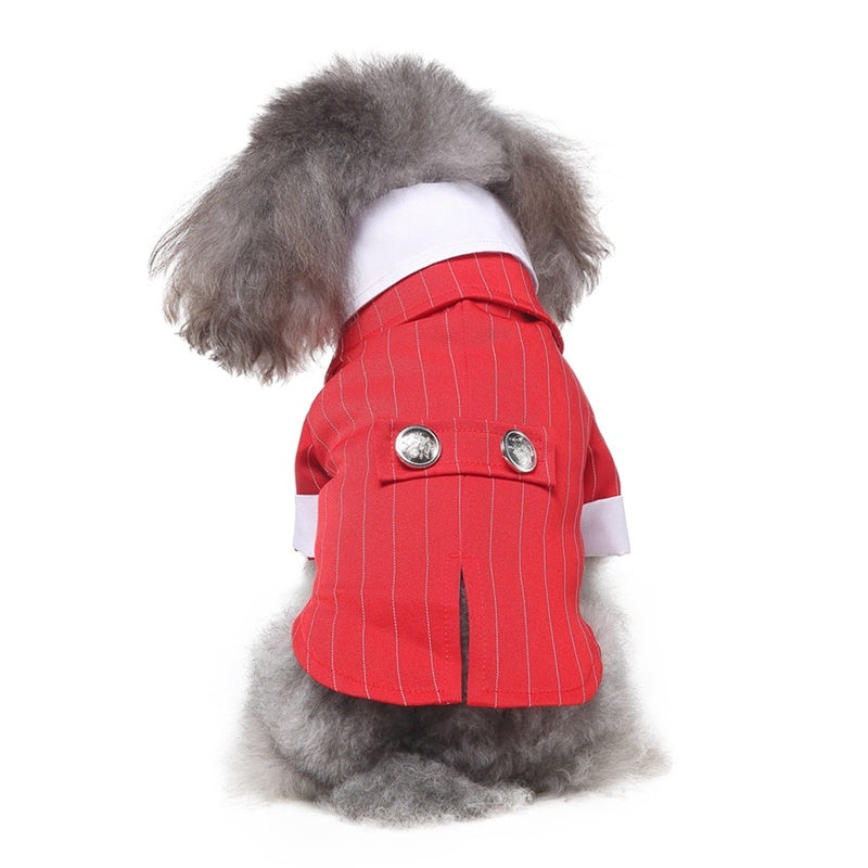 JMT-110666 Stylish Dog Tuxedo Dress for Weddings and Special Occasions, Polyester Cotton - Sizes S, M, L, XL