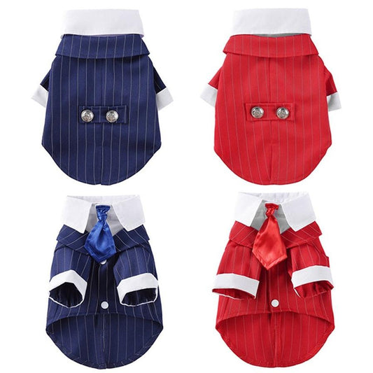 JMT-110666 Stylish Dog Tuxedo Dress for Weddings and Special Occasions, Polyester Cotton - Sizes S, M, L, XL