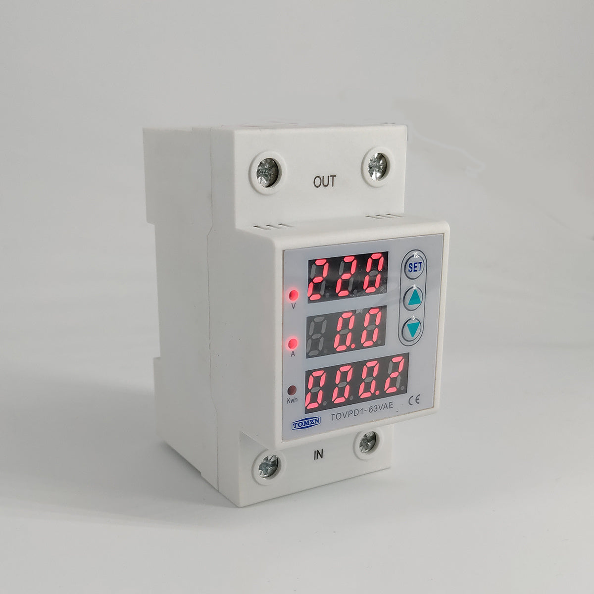 JMT-110922 Adjustable Over and Under Voltage Miniature Circuit Breaker, Model XY47-80S, 2P, Rated Current Options 1A-63A, AC230V/AC400V