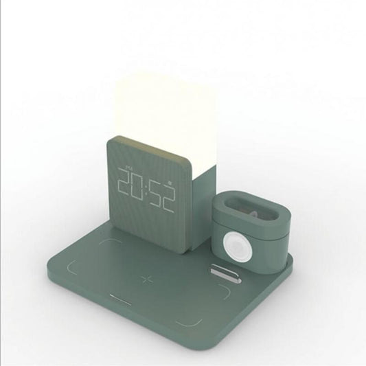 JMT-111242 3 in 1 Multi-function Qi Wireless Charging Stand for Home Use - Dark Green, Light Green, Black Options