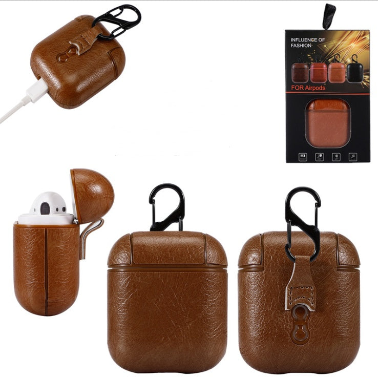 JMT-111242 Silicone Protective Cover for Universal AirPods – Compatible with Generations One and Two in Black, Red, Light Brown, Dark Brown