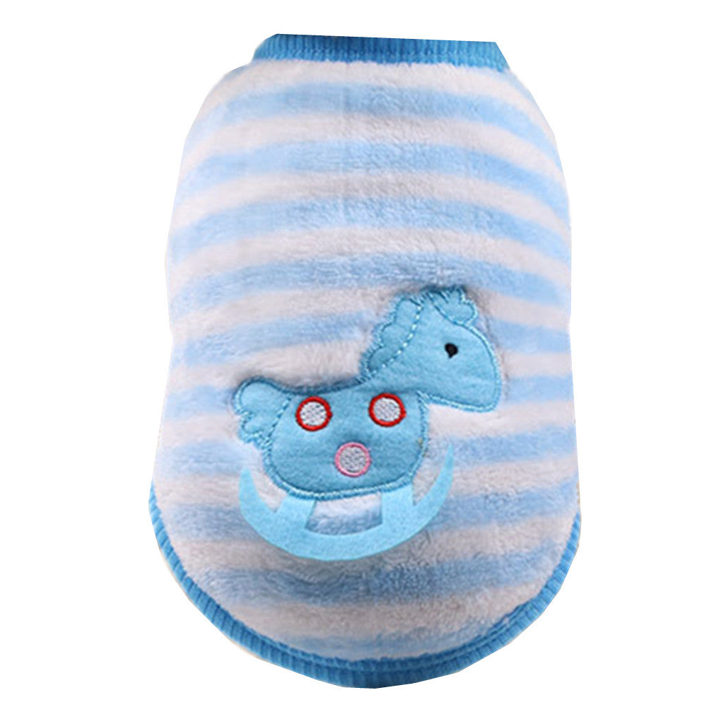 JMT-111818 Cozy Coral Fleece Flannel Vests for Small Dogs and Cats in Various Designs